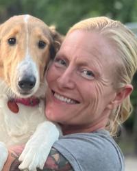 Kirsten Kruska with dog